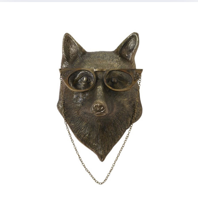 Fox Eloise W/Glasses Wall Mount
