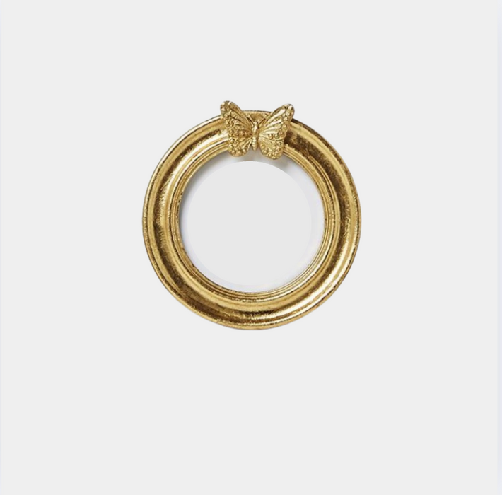 Golden Butterfly Frame Round 3x3
