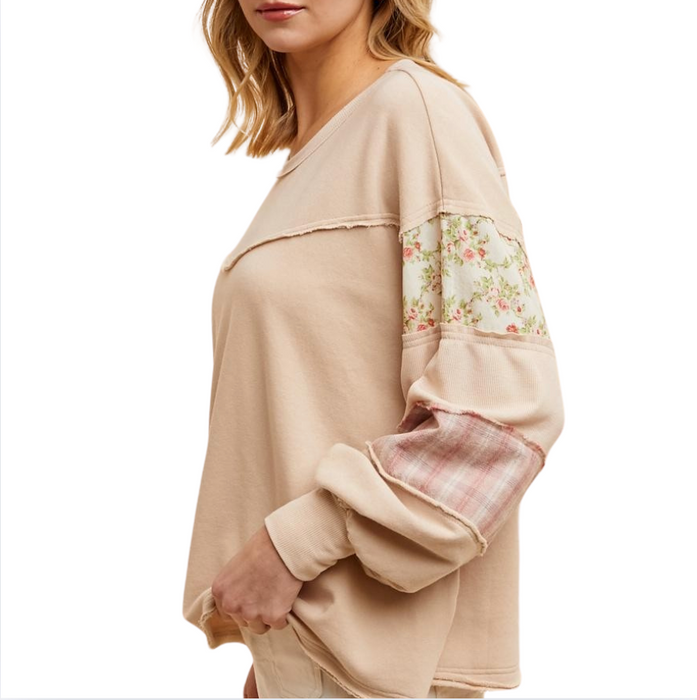 FR Terry Spliced Pullover oat