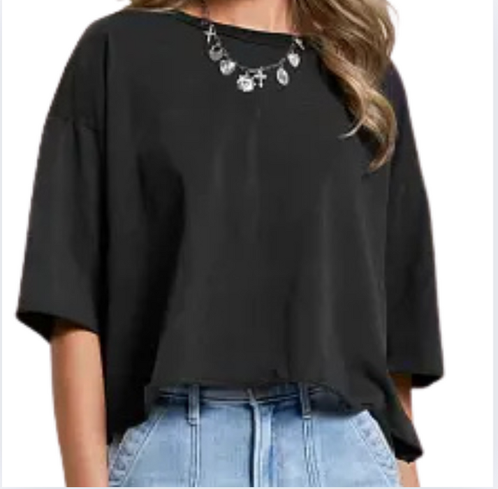 SHORT SLEEVE SWEATSHIRT