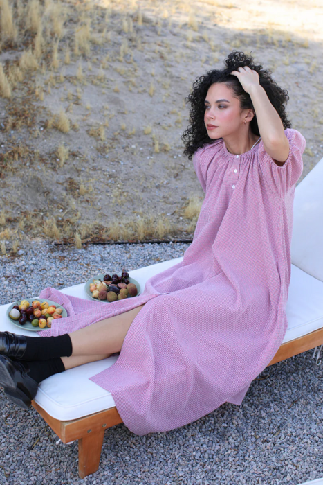 Gingham Button Down Dress