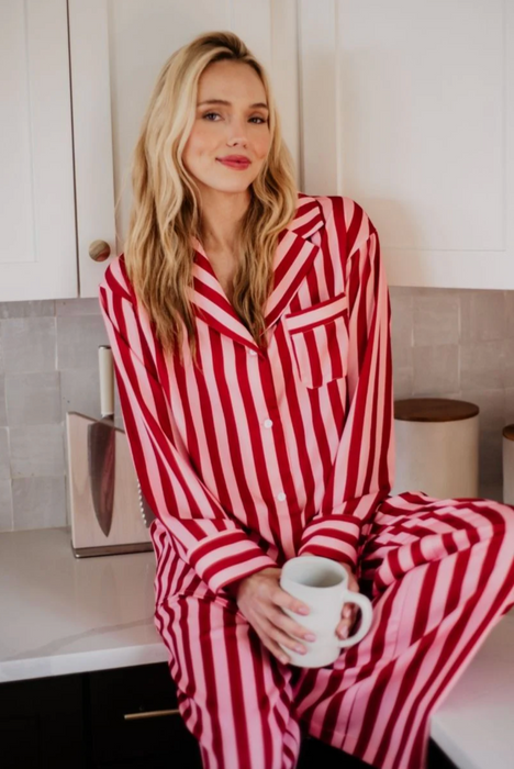 Striped Satin PJ Set