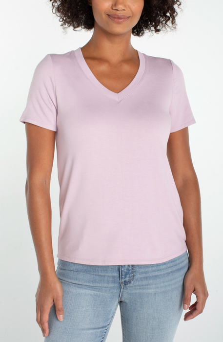 Shorts Sleeve V Neck