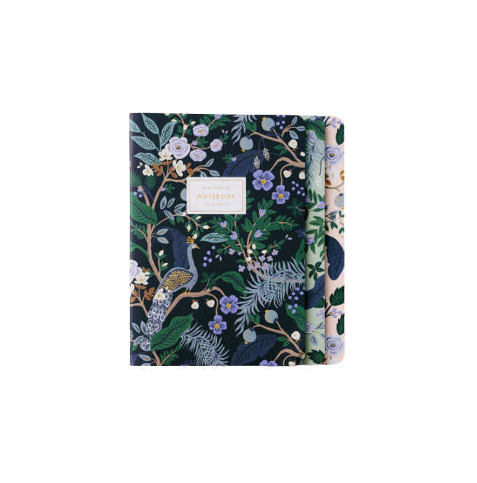 Set of 3 Notebooks Peacock