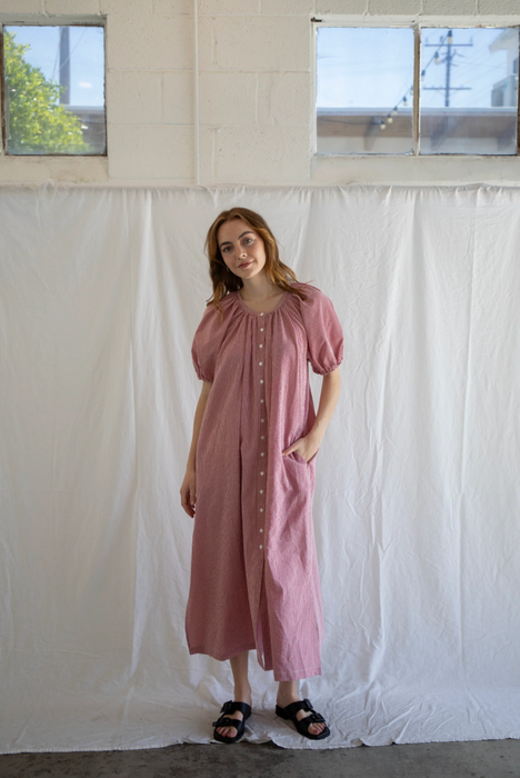 Gingham Button Down Dress