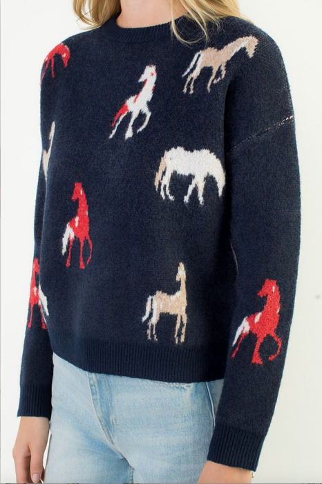 Horse Print Sweater