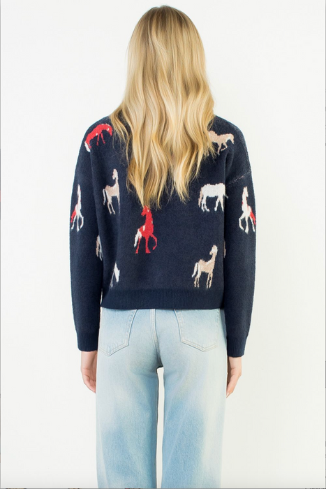 Horse Print Sweater