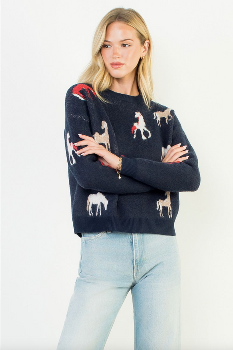Horse Print Sweater