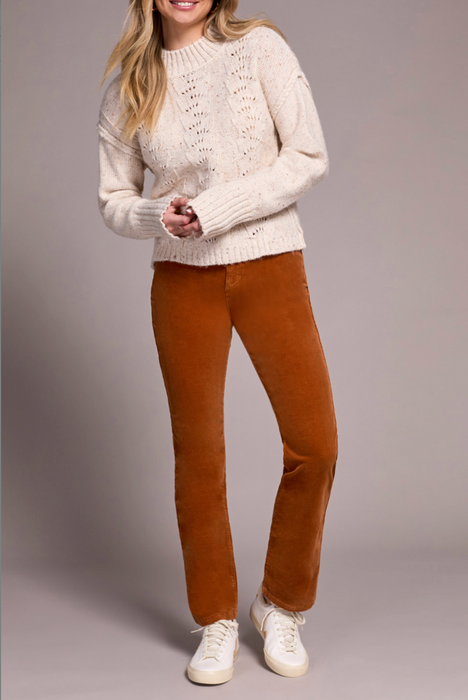 Crew Neck Sweater w/ Puff Sleeves