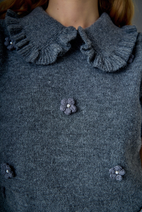 Pearl Flower Detail Sweater