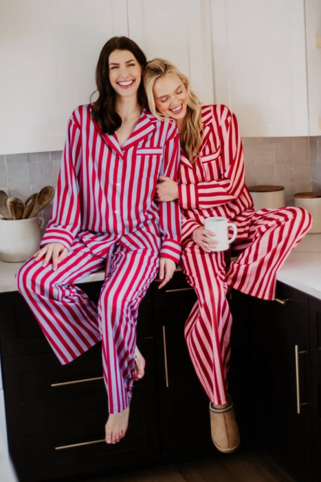 Striped Satin PJ Set