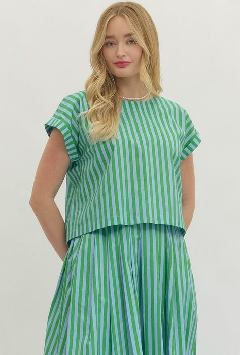 Striped Skirt & Top Set
