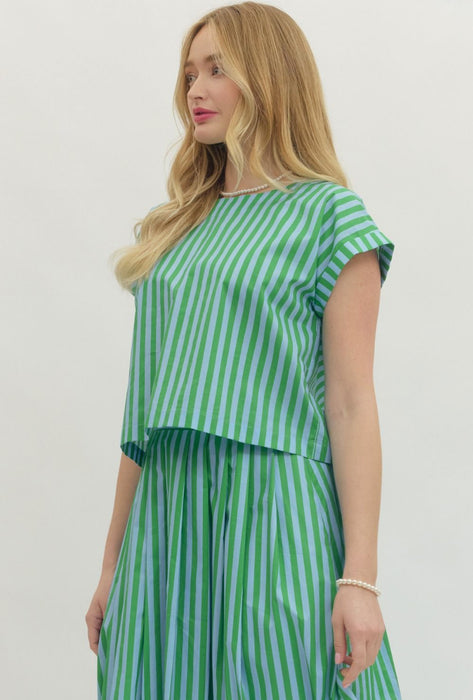 Striped Skirt & Top Set