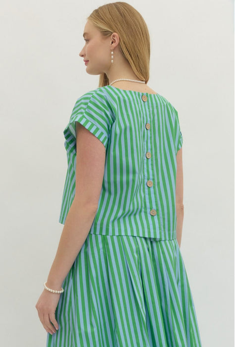 Striped Skirt & Top Set