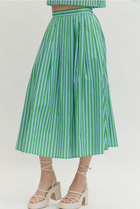 Striped Skirt & Top Set