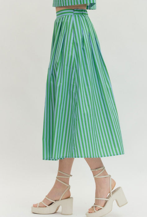 Striped Skirt & Top Set