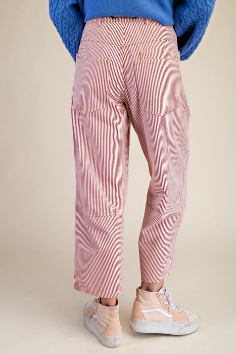 Striped Washed Twill Pant