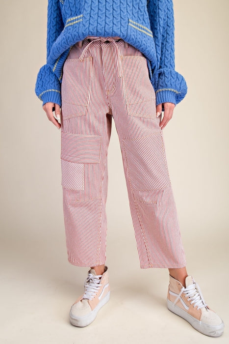 Striped Washed Twill Pant