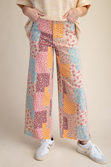 Patchwork Print Pant