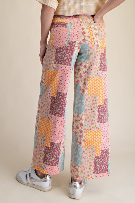 Patchwork Print Pant
