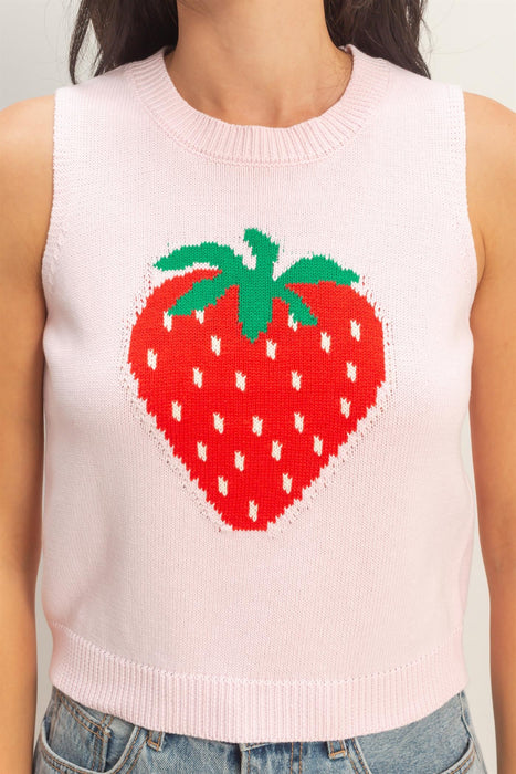 Knit Strawberry Vest