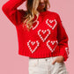 POM POM HEART SWEATER