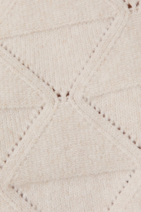 High Neck Wide Shoulder Sweater