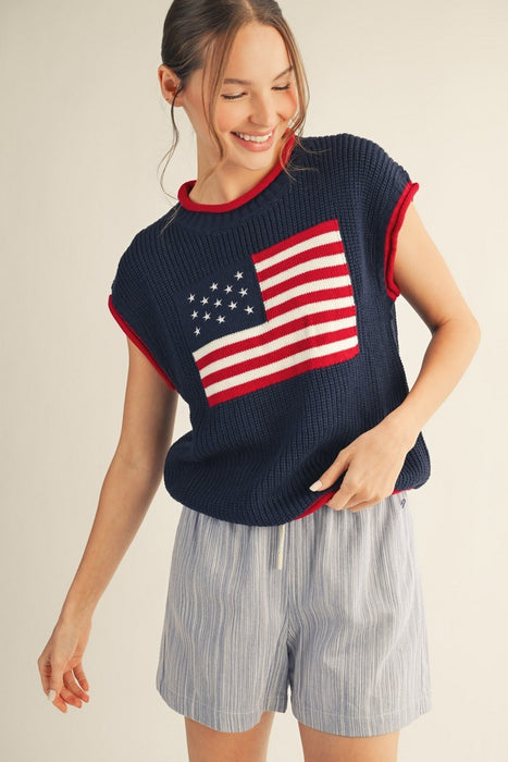 Flag Sweater Vest