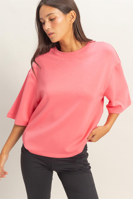Boxy Tee Taffy Pink