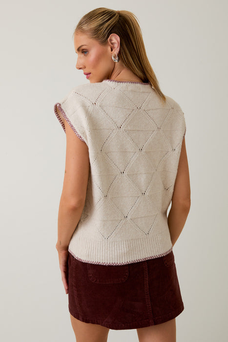 High Neck Wide Shoulder Sweater