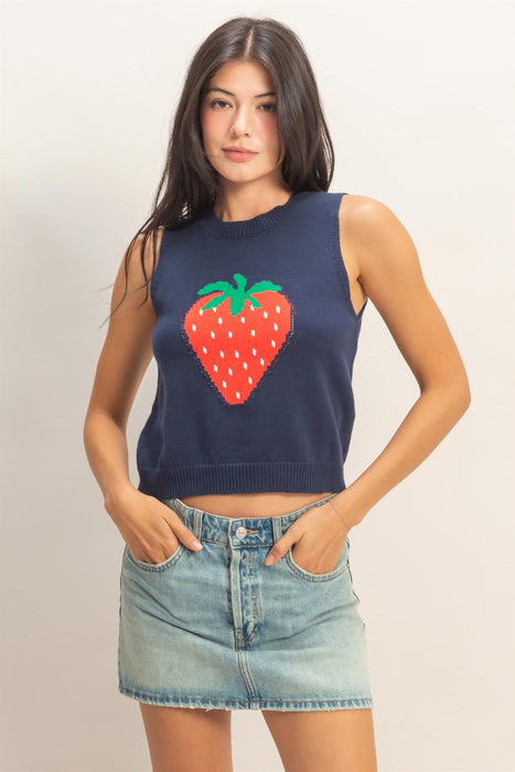 Knit Strawberry Vest