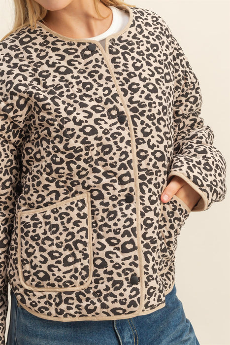 Animal Print Quilted Jacket