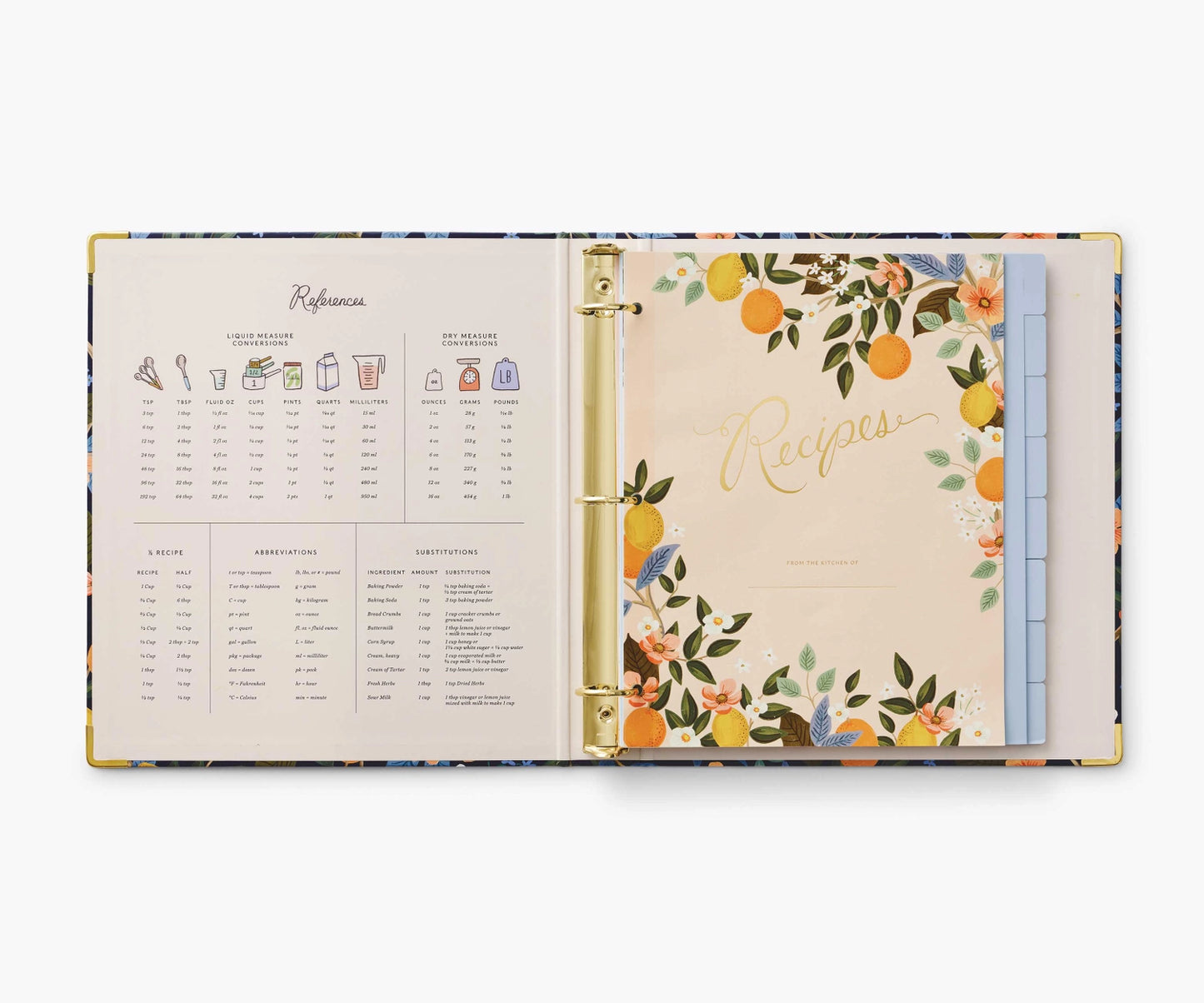 CITRUS GROVE RECIPE BINDER