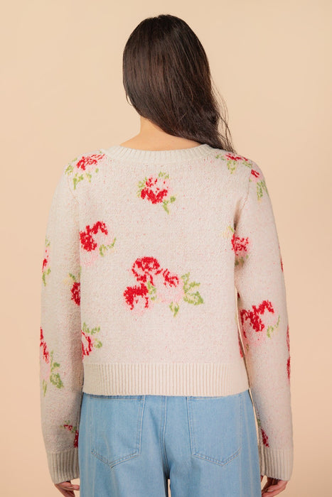 Floral Cardigan CREAM