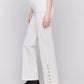 FLARE LEG PANT SIDE BUTTON