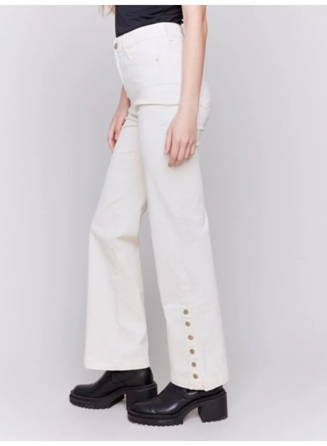 FLARE LEG PANT SIDE BUTTON