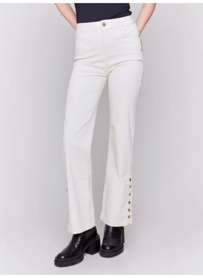 FLARE LEG PANT SIDE BUTTON