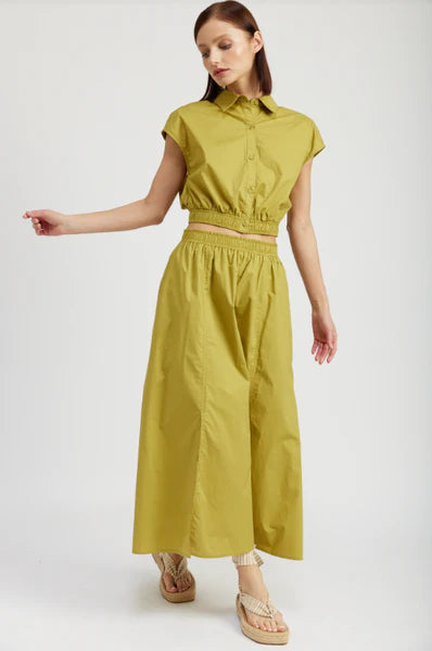 MIDI SKIRT WITH FRONT SLITS