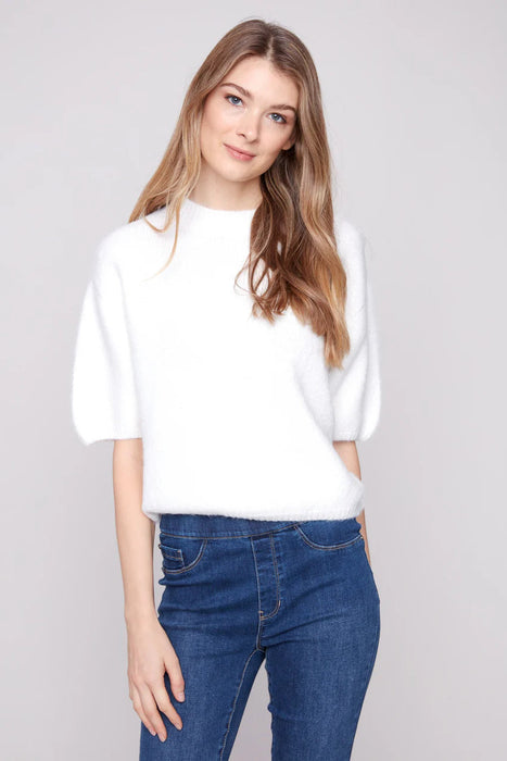 Elbow Sleeves Balloon Sweater