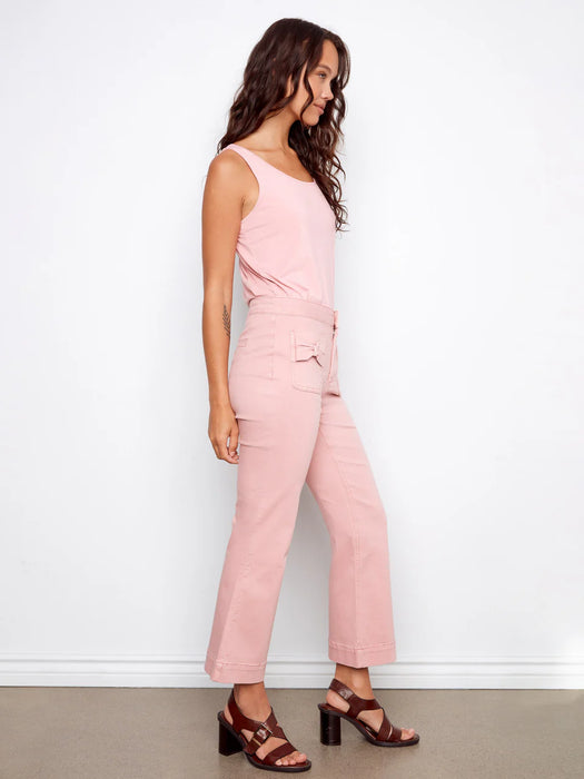 Flare Leg Pant with Bow Patch