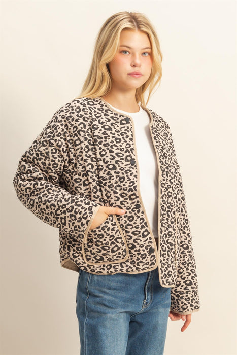 Animal Print Quilted Jacket