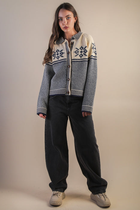 Collard Button Down Sweater