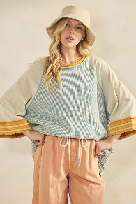 Boho Waffle Knit Top