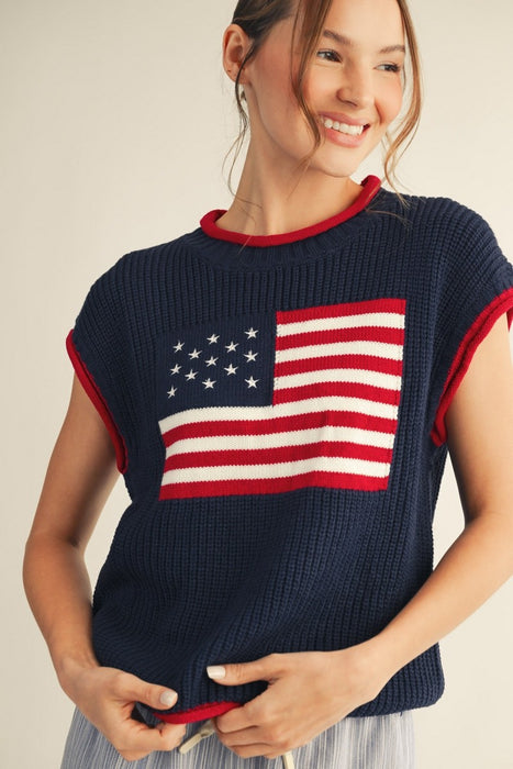 Flag Sweater Vest