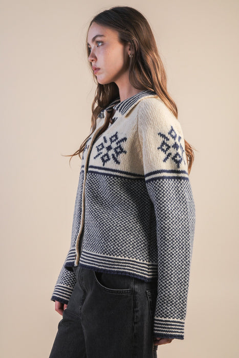 Collard Button Down Sweater