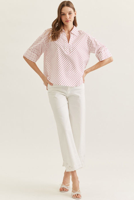Cuff Sleeve Polka Dot