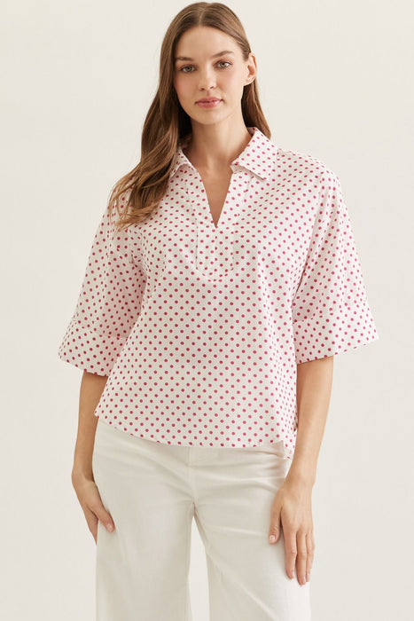 Cuff Sleeve Polka Dot