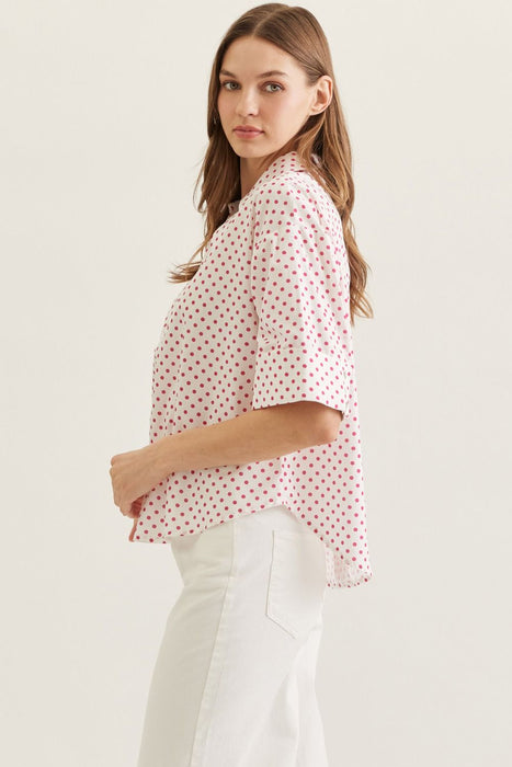 Cuff Sleeve Polka Dot
