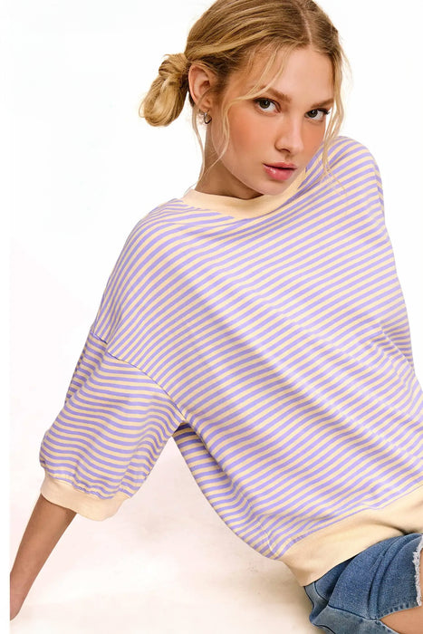 Loose Fit Striped Top