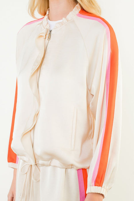 Track Suit Jacket Shorts Set